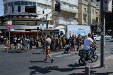 Tel Aviv İsrail 20 Eylül 2018 Şehir Hayatı Sokaklarda Şehir Sahneleri