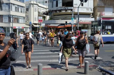 Tel Aviv İsrail 20 Eylül 2018 Şehir Hayatı Sokaklarda Şehir Sahneleri