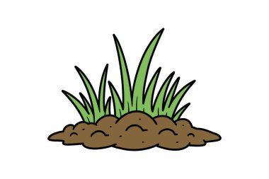 karikatür çim, vektör illüstrasyonu