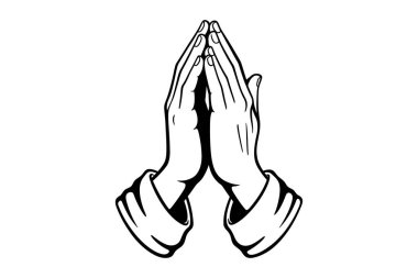 Tespihi tutan bir elin vektör çizimi