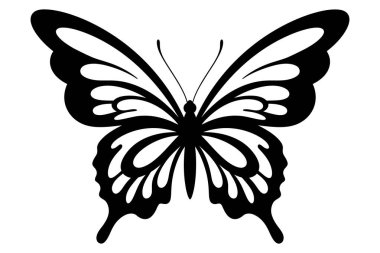 Beyaz arkaplanda kelebek simgesi