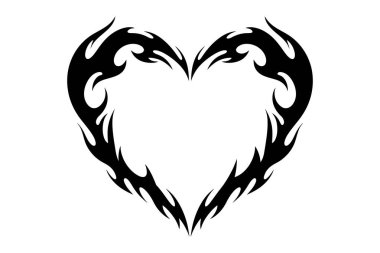 kalp dövmesi illüstrasyon tasarımı