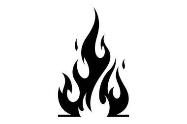 Yangın simge vektör web ve mobil uygulaması tasarımı, yangın logo kavramı için izole üzerinde beyaz arka plan