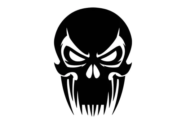 Beyaz arkaplanda siyah beyaz dövme maskesi.