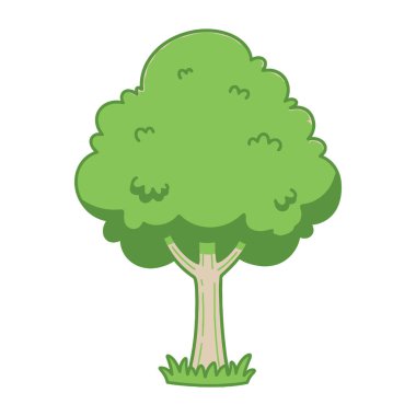 Yapraklı ağaçlar izole edilmiş simge