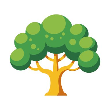 Beyaz arkaplanda ağaç simgesi