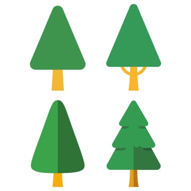Ağaç simgesi vektör tasarımı