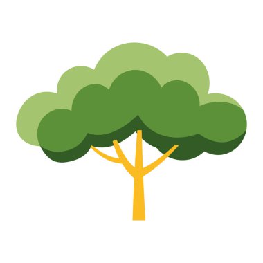 Beyaz arkaplanda izole edilmiş ağaç simgesi, şeffaf işaret, doğa sembolleri