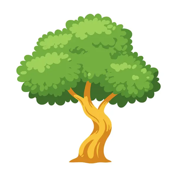 Ağaç simgesi. Web tasarımı için ağaç vektör simgesinin düz çizimi