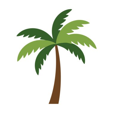 Palmiye ağacı izole edilmiş simge tasarımı, vektör illüstrasyon grafiği
