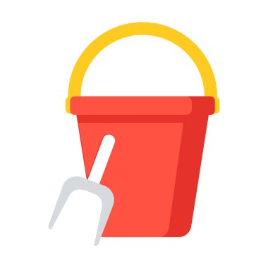 Kova ikonu. düz resimleme