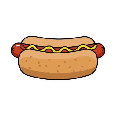 Çizgi film köpek simgesinin vektör çizimi