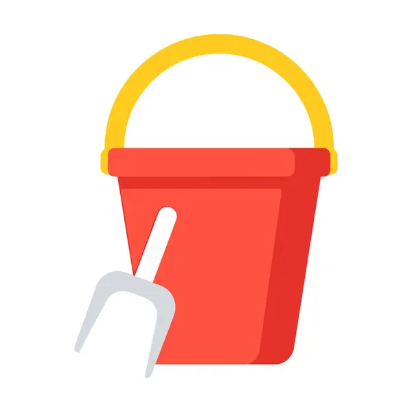 Kova ikonu. düz resimleme