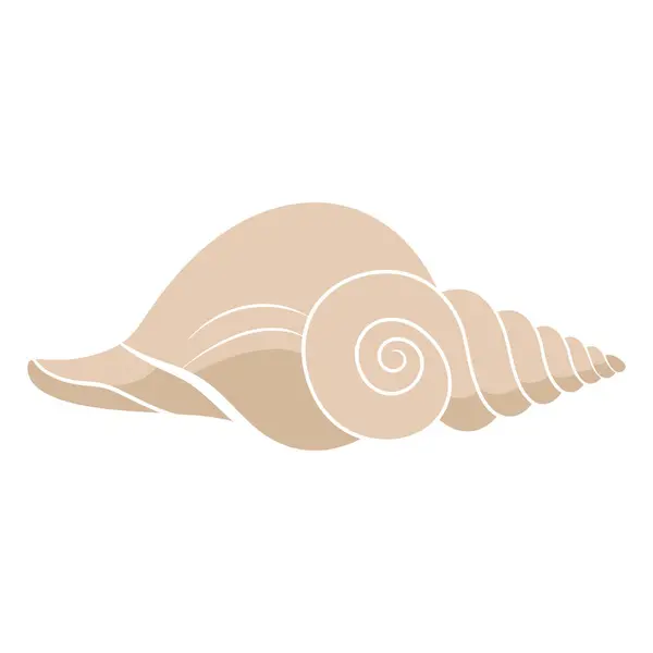 deniz kabuğu vektör simgesi. karikatür çizimi arka planda izole edilmiş deniz kabuğu.