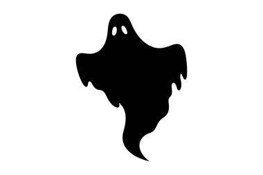 vektör siyah ve beyaz Cadılar Bayramı simgesi