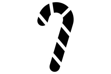 Noel bastonu simgesi basit bir stilde