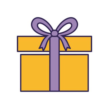 Mor Yay Basit Düz Tasarım Sunumlu Asgari Sarı Hediye Kutusu