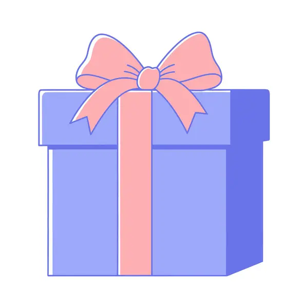 Pembe Fiyonklu Pastel Hediye Kutusu Minimum Geometrik 3D Render, Yüksek Çözünürlüklü Çizim