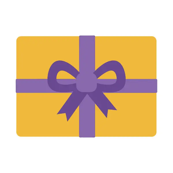 Fotorealistik Renkli Hediye Kutusu Mor Kurdele Yüksek Çözünürlüğü 8K İllüstrasyonlu Sarı Kağıda Sarılı