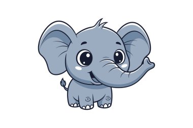 fil karikatür vektör çizimi