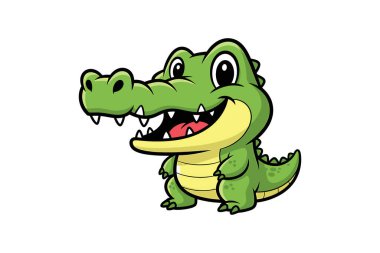 Şirin timsah maskotu çizgi filmi