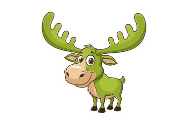 şirin geyik karakterinin çizgi film çizimi