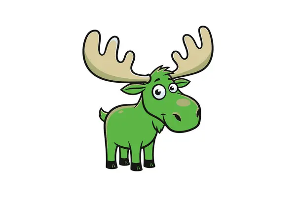 karikatür karalama geyiği beyaz arkaplanda izole