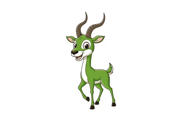 Sevimli komik keçi çizgi film karakteri. vektör illüstrasyonu.