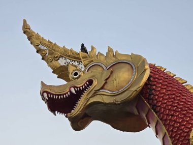 Tayland tarzı ejderha Naga, Tayland 'daki tapınaklarda yaygın bir özelliktir. Erkekliği ve dini bağlılığı temsil eder..