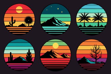 Yaz gün batımı t-shirt tasarımı