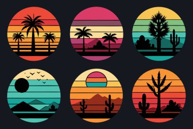 Yaz gün batımı t-shirt tasarımı