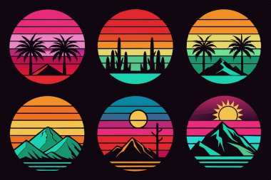 Yaz gün batımı t-shirt tasarımı