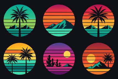 Yaz gün batımı t-shirt tasarımı