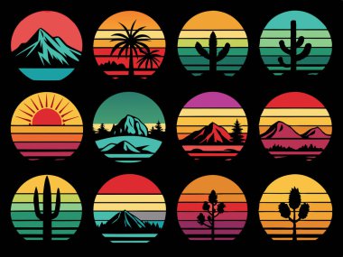 Yaz gün batımı t-shirt tasarımı