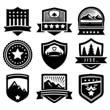 Vintage Retro Vektör Rozeti, Etiket, Logo 