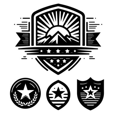 Vintage Retro Vektör Rozeti, Etiket, Logo 