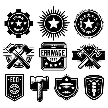 Vintage Retro Vektör Rozeti, Etiket, Logo 