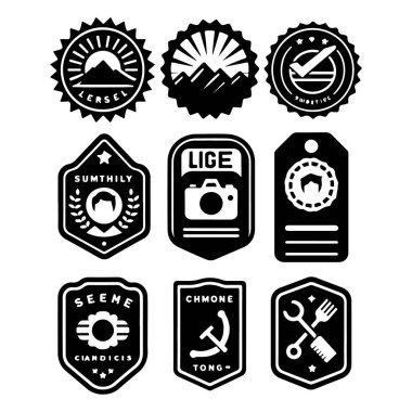 Vintage Retro Vektör Rozeti, Etiket, Logo 