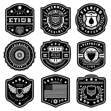 Vintage Retro Vektör Rozeti, Etiket, Logo 