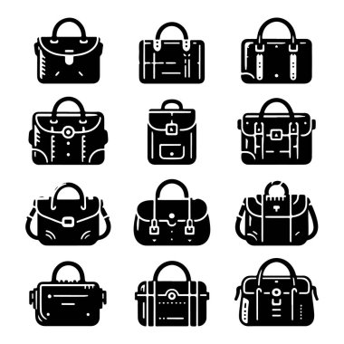 Torba Simgesi Vektörü ve illüstrasyonunu Ayarla