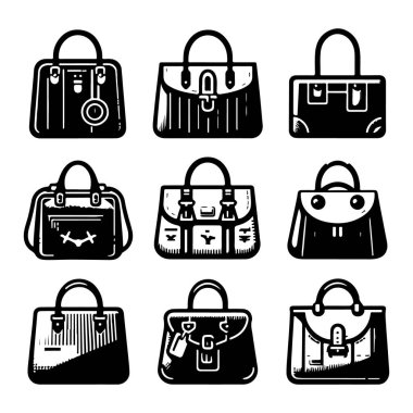 Torba Simgesi Vektörü ve illüstrasyonunu Ayarla