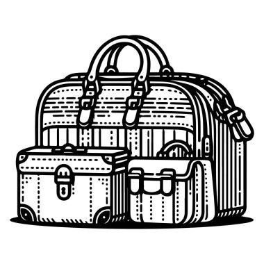 Torba Simgesi Vektörü ve illüstrasyonunu Ayarla