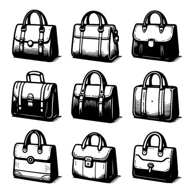 Torba Simgesi Vektörü ve illüstrasyonunu Ayarla