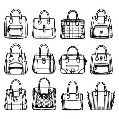 Torba Simgesi Vektörü ve illüstrasyonunu Ayarla