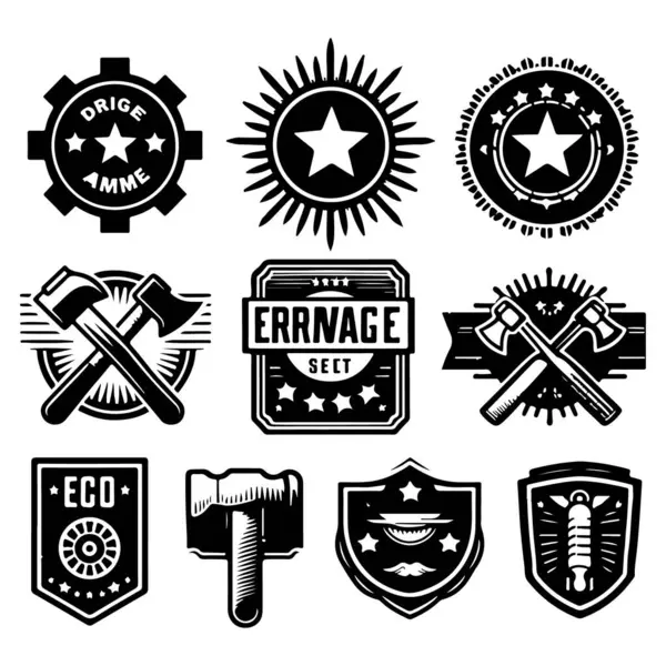 Vintage Retro Vektör Rozeti, Etiket, Logo 