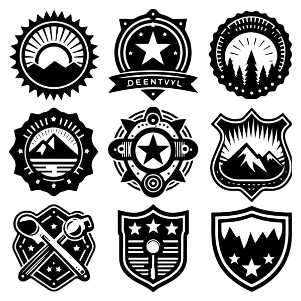 Vintage Retro Vektör Rozeti, Etiket, Logo 