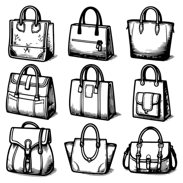 Torba Simgesi Vektörü ve illüstrasyonunu Ayarla