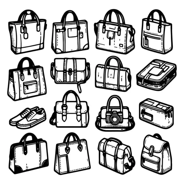 Torba Simgesi Vektörü ve illüstrasyonunu Ayarla