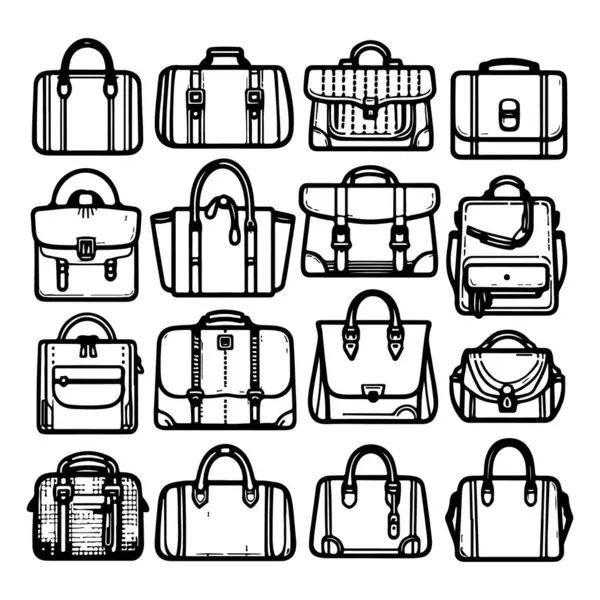 Torba Simgesi Vektörü ve illüstrasyonunu Ayarla