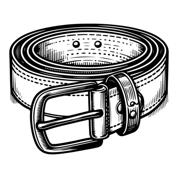 siyah deri kemer vektörü ve illüstrasyon